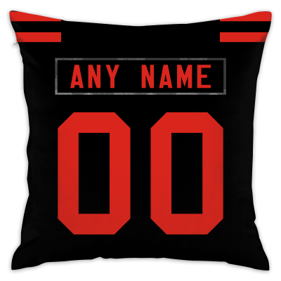 Custom Football San Francisco 49ers Decorative Throw Pillow Cover 18" x 18"- Print Personalized Style Customizable Design Team Any Name & Number