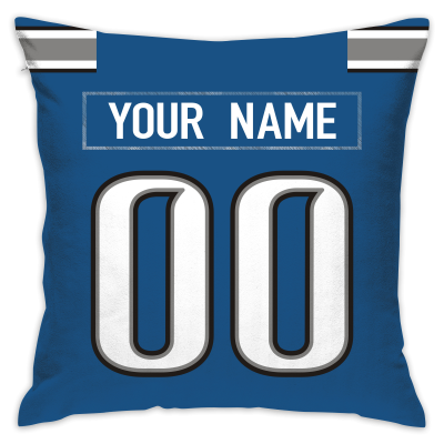 Custom Football Detroit Lions Decorative Throw Pillow Cover 18" x 18"- Print Personalized Style Customizable Design Team Any Name & Number