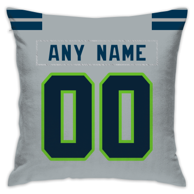Custom Football Seattle Seahawks Decorative Throw Pillow Cover 18" x 18"- Print Personalized Style Customizable Design Team Any Name & Number