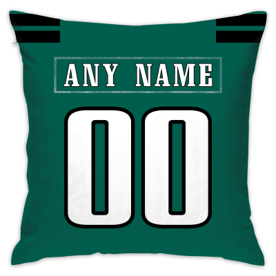 Custom Football Philadelphia Eagles Decorative Throw Pillow Cover 18" x 18"- Print Personalized Style Customizable Design Team Any Name & Number