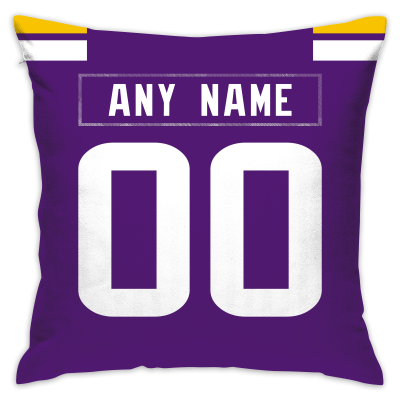 Custom Football Minnesota Vikings Decorative Throw Pillow Cover 18" x 18"- Print Personalized Style Customizable Design Team Any Name & Number