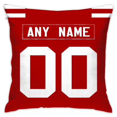 Custom Football San Francisco 49ers Decorative Throw Pillow Cover 18" x 18"- Print Personalized Style Customizable Design Team Any Name & Number