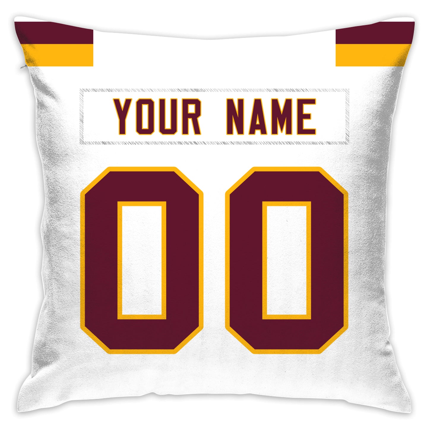 Custom Washington Football Team Decorative Throw Pillow Cover 18" x 18"- Print Personalized Style Customizable Design Team Any Name & Number