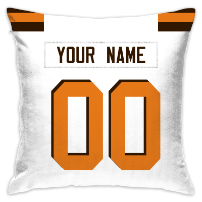 Custom Football Cleveland Browns Decorative Throw Pillow Cover 18" x 18"- Print Personalized Style Customizable Design Team Any Name & Number