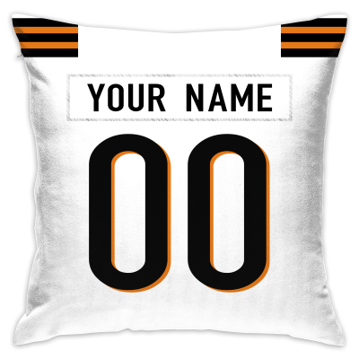 Custom Football Cincinnati Bengals Decorative Throw Pillow Cover 18" x 18"- Print Personalized Style Customizable Design Team Any Name & Number
