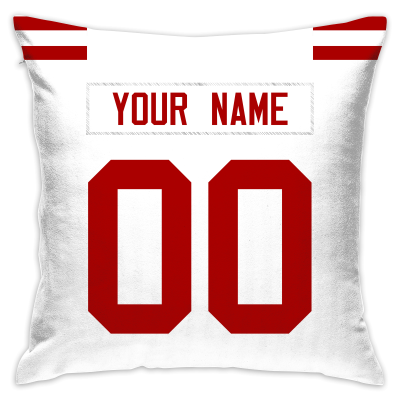 Custom Football San Francisco 49ers Decorative Throw Pillow Cover 18" x 18"- Print Personalized Style Customizable Design Team Any Name & Number