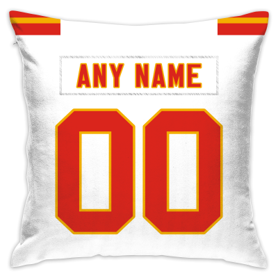 Custom Football Kansas City Chiefs Decorative Throw Pillow Cover 18" x 18"- Print Personalized Style Customizable Design Team Any Name & Number