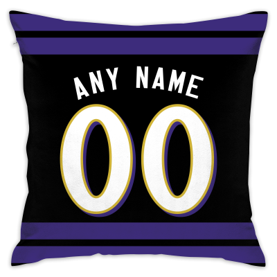 Custom Throw Pillow Football Baltimore Ravens Decorative Pillow Cover 18" x 18"- Print Personalized Style Customizable Design