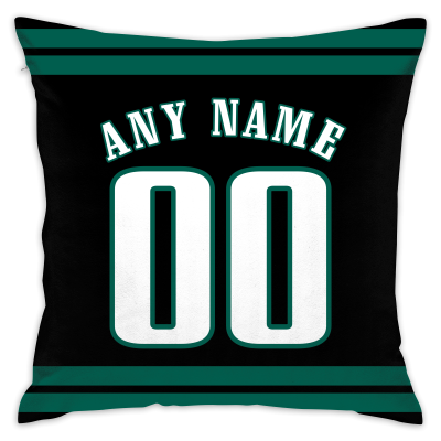 Custom Football Philadelphia Eagles Decorative Throw Pillow Cover 18" x 18"- Print Personalized Style Customizable Design Team Any Name & Number