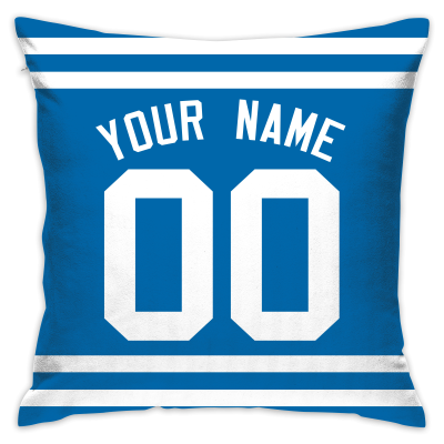 Custom Football Indianapolis Colts Decorative Throw Pillow Cover 18" x 18"- Print Personalized Style Customizable Design Team Any Name & Number