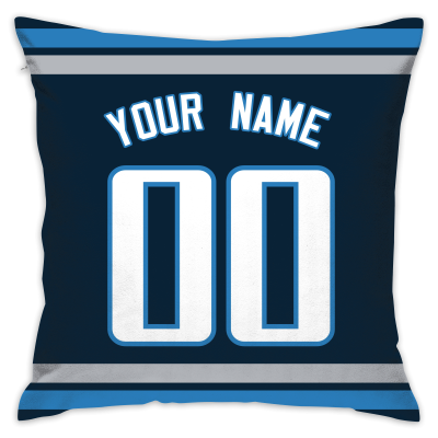 Custom Football Tennessee Titans Decorative Throw Pillow Cover 18" x 18"- Print Personalized Style Customizable Design Team Any Name & Number