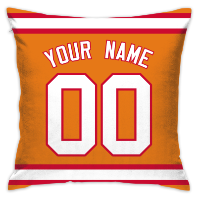 Custom Football Tampa Bay Buccaneers Decorative Throw Pillow Cover 18" x 18"- Print Personalized Style Customizable Design Team Any Name & Number