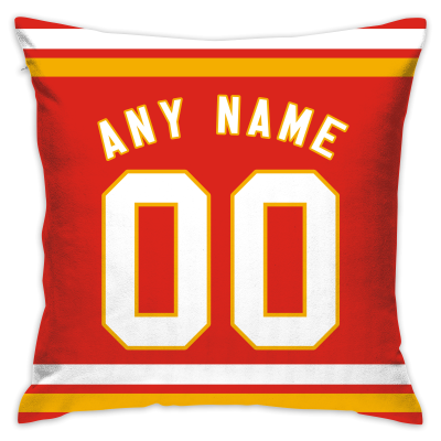 Custom Football Kansas City Chiefs Decorative Throw Pillow Cover 18" x 18"- Print Personalized Style Customizable Design Team Any Name & Number