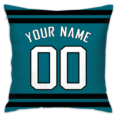 Custom Football Jacksonville Jaguars Decorative Throw Pillow Cover 18" x 18"- Print Personalized Style Customizable Design Team Any Name & Number