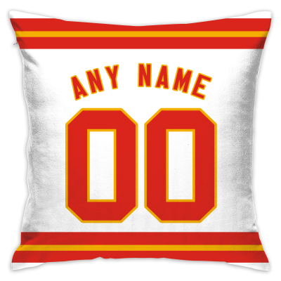 Custom Football Kansas City Chiefs Decorative Throw Pillow Cover 18" x 18"- Print Personalized Style Customizable Design Team Any Name & Number
