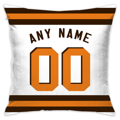 Custom Football Cleveland Browns Decorative Throw Pillow Cover 18" x 18"- Print Personalized Style Customizable Design Team Any Name & Number