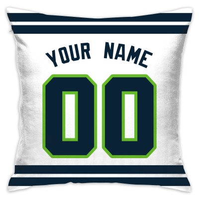 Custom Football Seattle Seahawks Decorative Throw Pillow Cover 18" x 18"- Print Personalized Style Customizable Design Team Any Name & Number