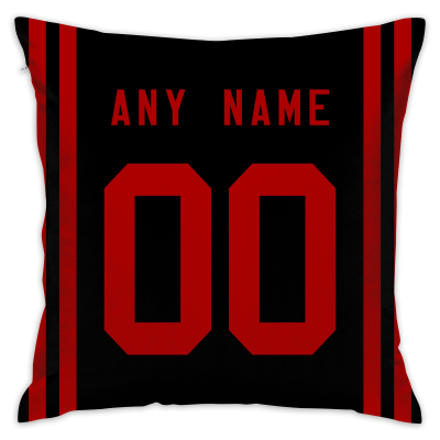 Custom Football San Francisco 49ers Decorative Throw Pillow Cover 18" x 18"- Print Personalized Style Customizable Design Team Any Name & Number