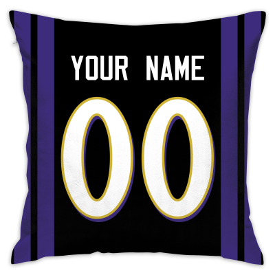 Custom Throw Pillow Football Baltimore Ravens Decorative Pillow Cover 18" x 18"- Print Personalized Style Customizable Design