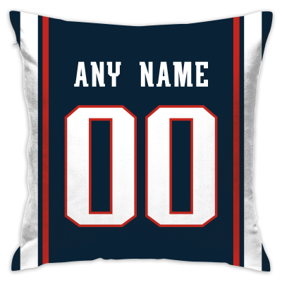 Custom Football New England Patriots Decorative Throw Pillow Cover 18" x 18"- Print Personalized Style Customizable Design Team Any Name & Number