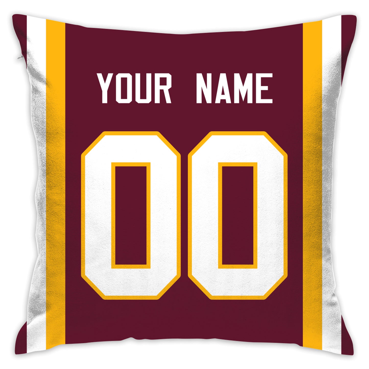 Custom Washington Football Team Decorative Throw Pillow Cover 18" x 18"- Print Personalized Style Customizable Design Team Any Name & Number