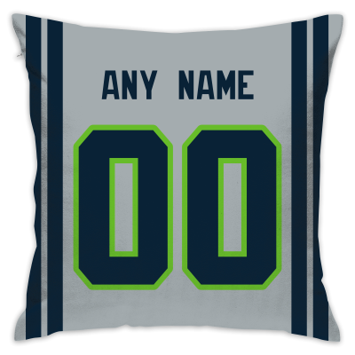Custom Football Seattle Seahawks Decorative Throw Pillow Cover 18" x 18"- Print Personalized Style Customizable Design Team Any Name & Number