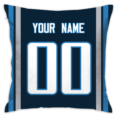 Custom Football Tennessee Titans Decorative Throw Pillow Cover 18" x 18"- Print Personalized Style Customizable Design Team Any Name & Number