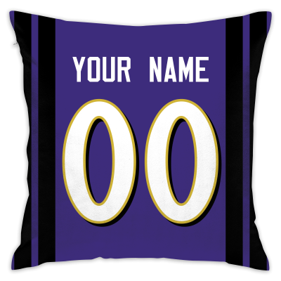 Custom Throw Pillow Football Baltimore Ravens Decorative Pillow Cover 18" x 18"- Print Personalized Style Customizable Design