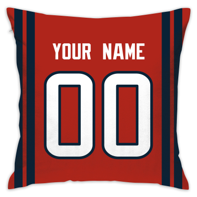 Custom Football Houston Texans Decorative Throw Pillow Cover 18" x 18"- Print Personalized Style Customizable Design Team Any Name & Number