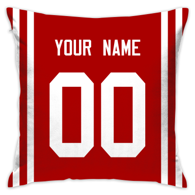 Custom Football San Francisco 49ers Decorative Throw Pillow Cover 18" x 18"- Print Personalized Style Customizable Design Team Any Name & Number