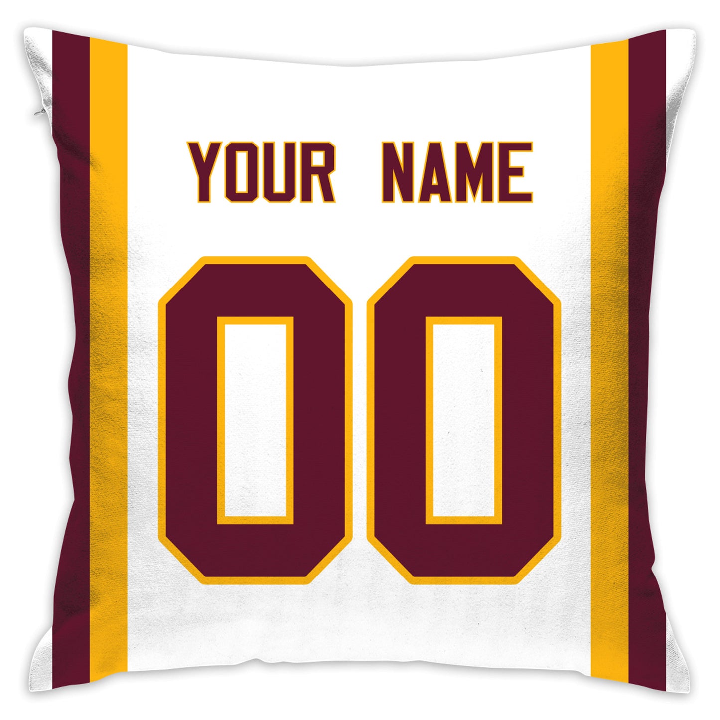 Custom Washington Football Team Decorative Throw Pillow Cover 18" x 18"- Print Personalized Style Customizable Design Team Any Name & Number