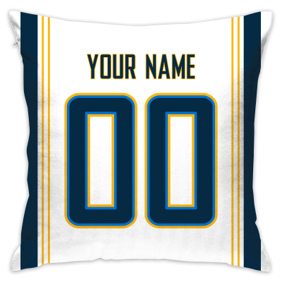 Custom Football Los Angeles Chargers Decorative Throw Pillow Cover 18" x 18"- Print Personalized Style Customizable Design Team Any Name & Number