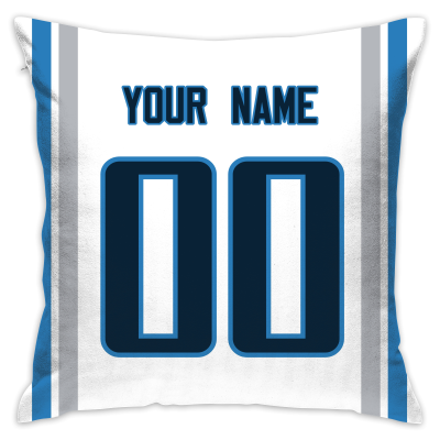 Custom Football Tennessee Titans Decorative Throw Pillow Cover 18" x 18"- Print Personalized Style Customizable Design Team Any Name & Number