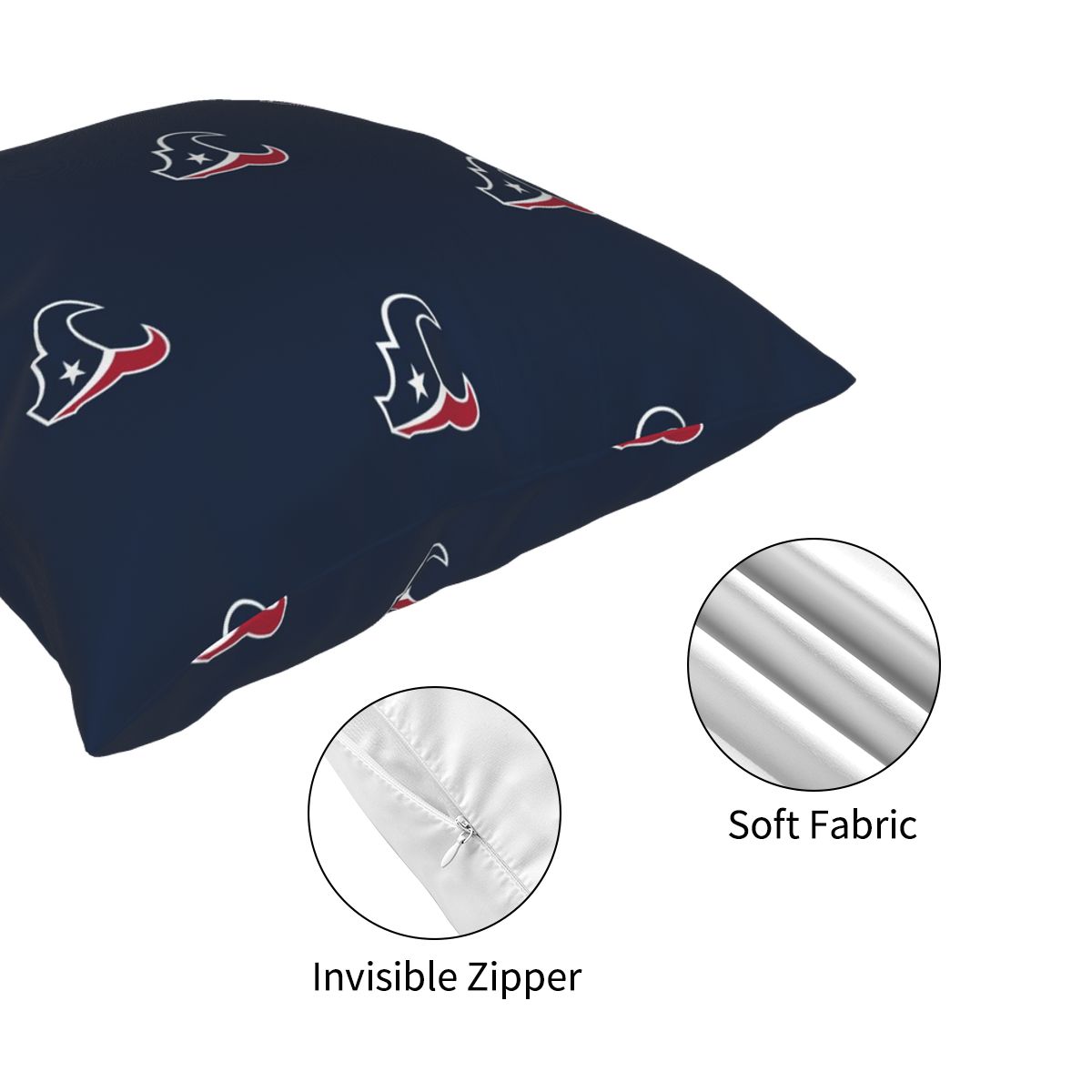 Custom Decorative Football Pillow Case Houston Texans Pillowcase Personalized Throw Pillow Covers