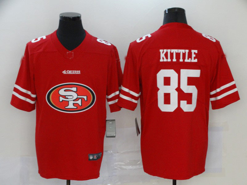 Stitched American SF.49er #85 George Kittle Jerseys Personalize Design Face Mask