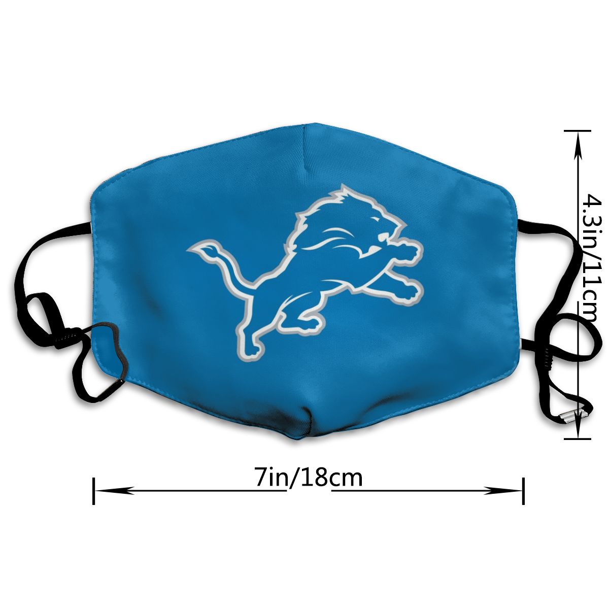 Print Football Personalized Detroit Lions Dust Mask Blue