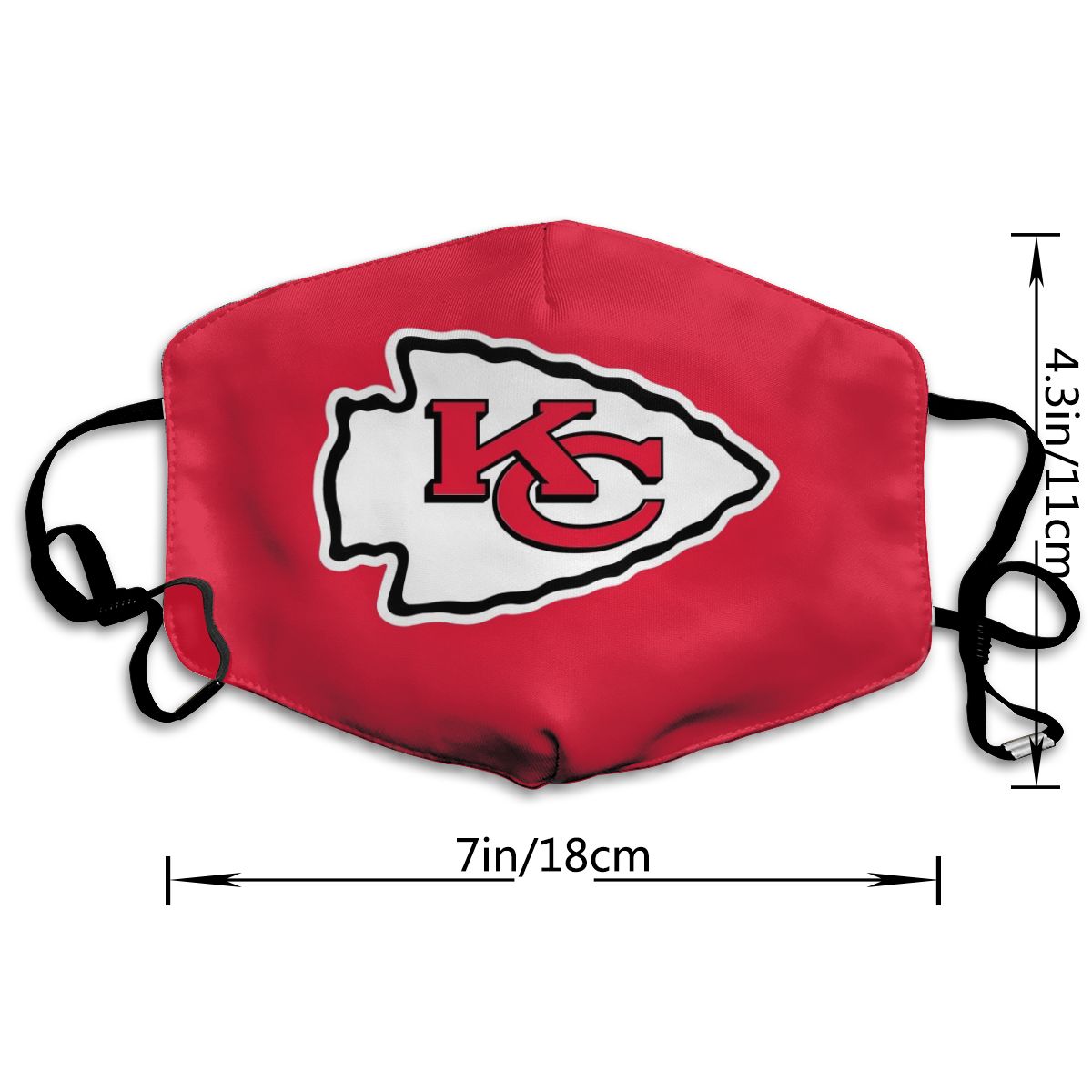 Print Football Personalized Kansas City Chiefs Dust Mask Red