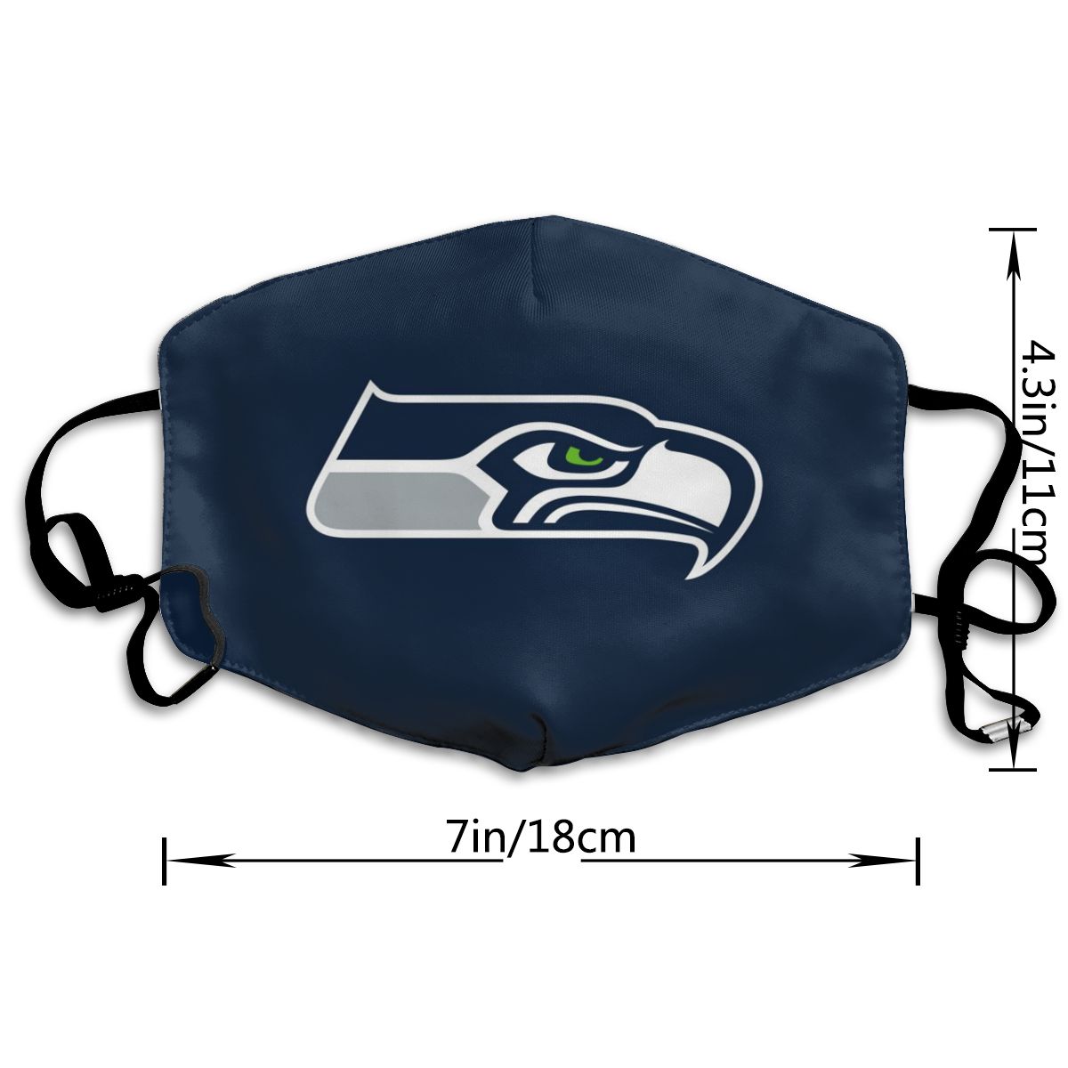 Print Football Personalized Seattle Seahawks Dust Mask Navy