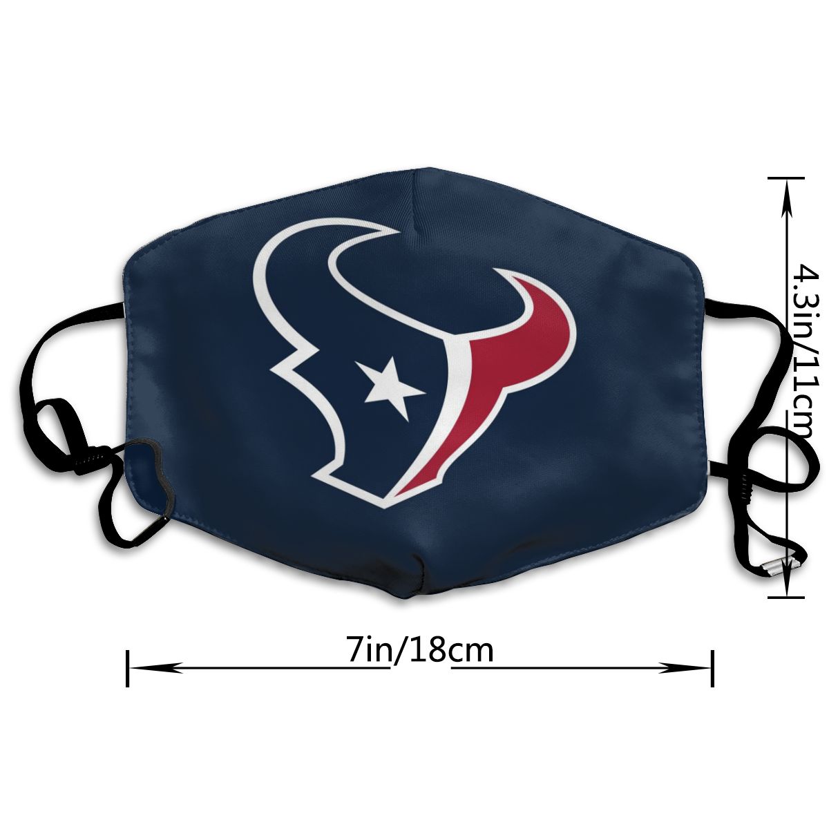 Print Football Personalized Houston Texans Dust Mask Navy