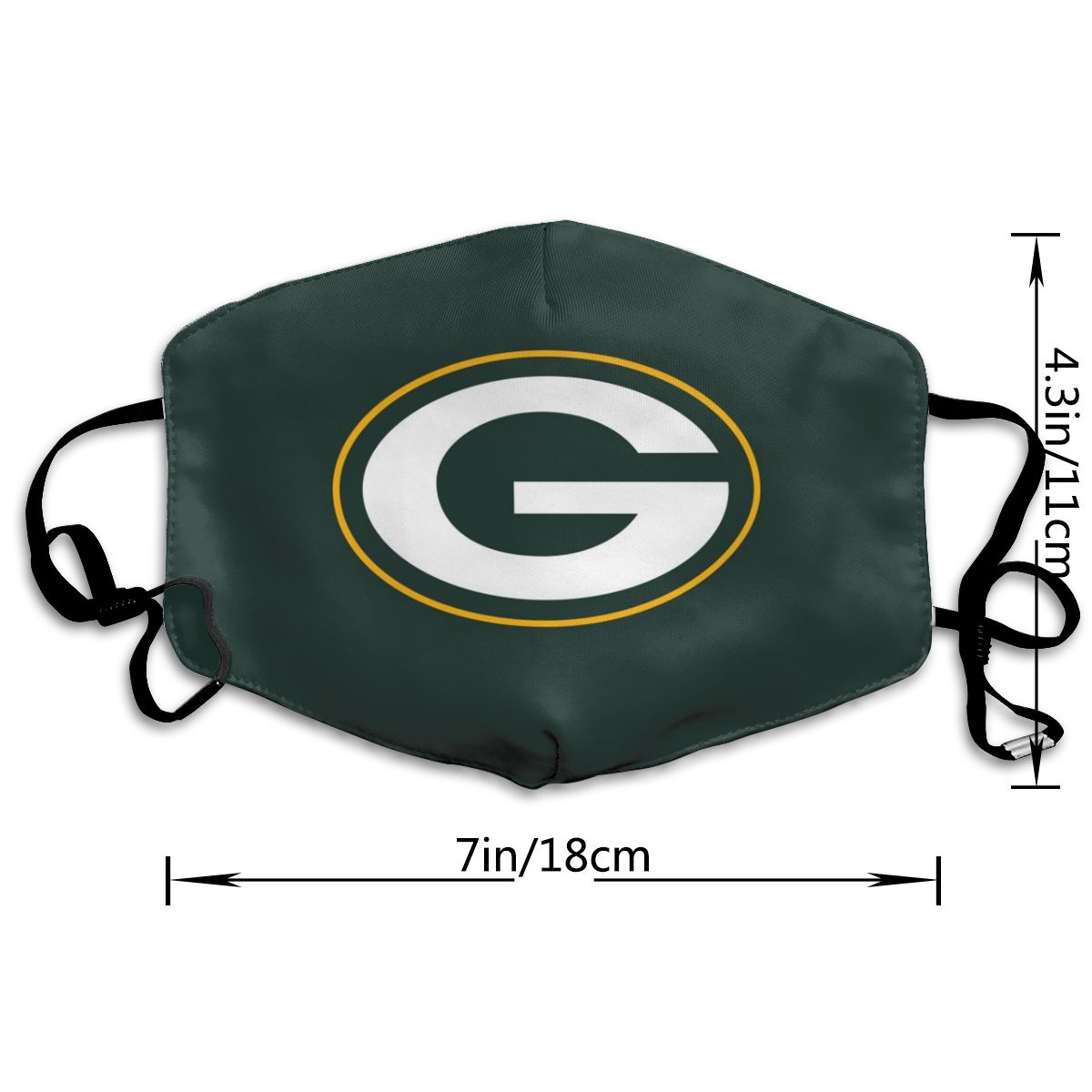 Print Football Personalized Green Bay Packers Dust Masks Green