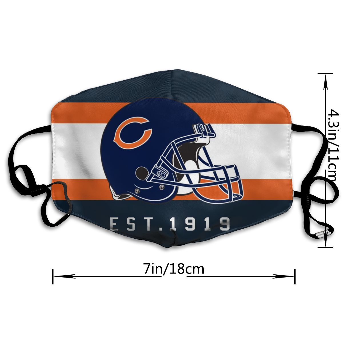 Print Football Personalized Chicago Bears Dust Mask