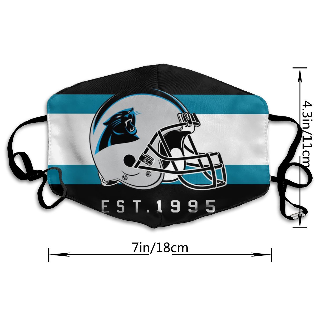 Print Football Personalized Carolina Panthers Dust Mask