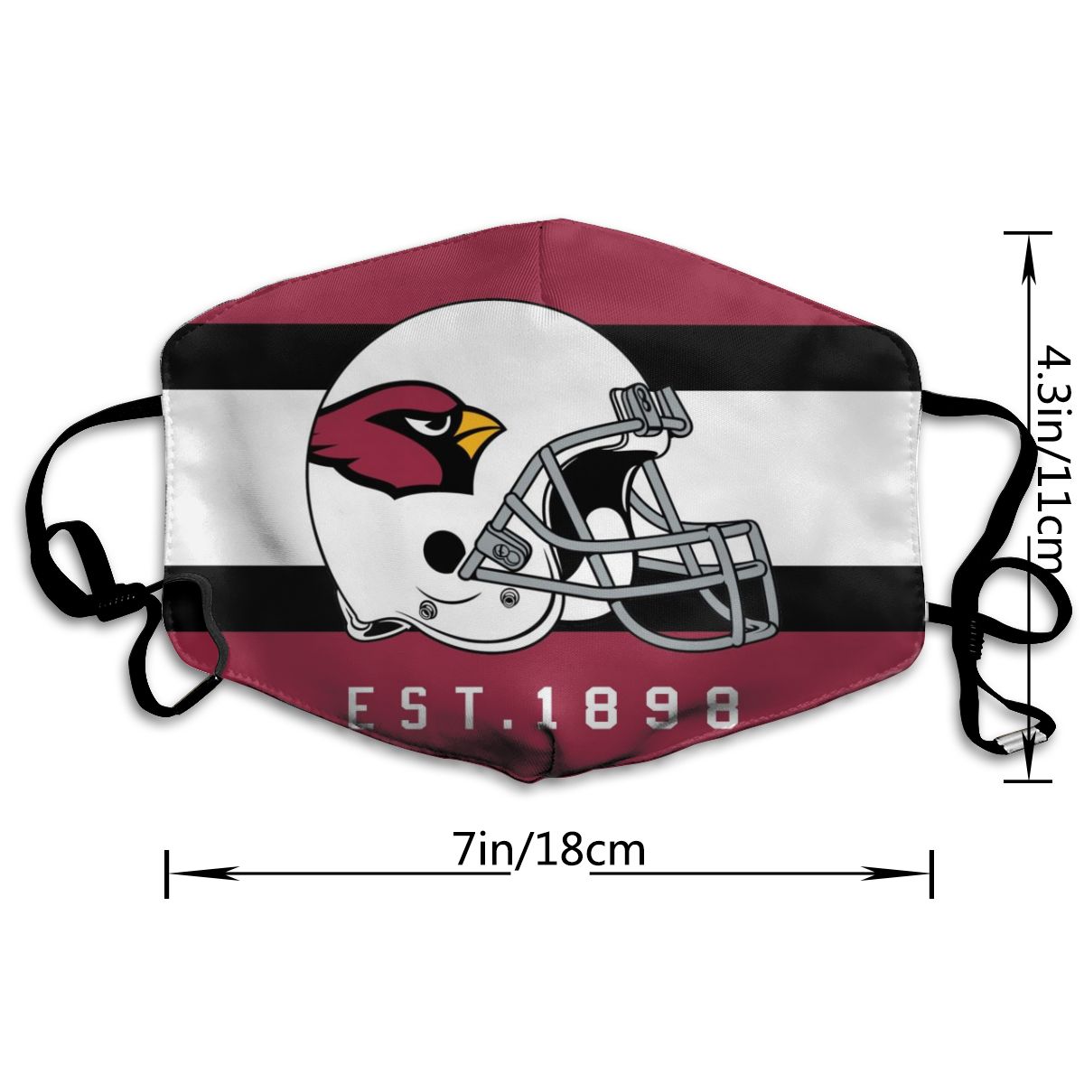 Print Football Personalized Arizona Cardinals Dust Mask