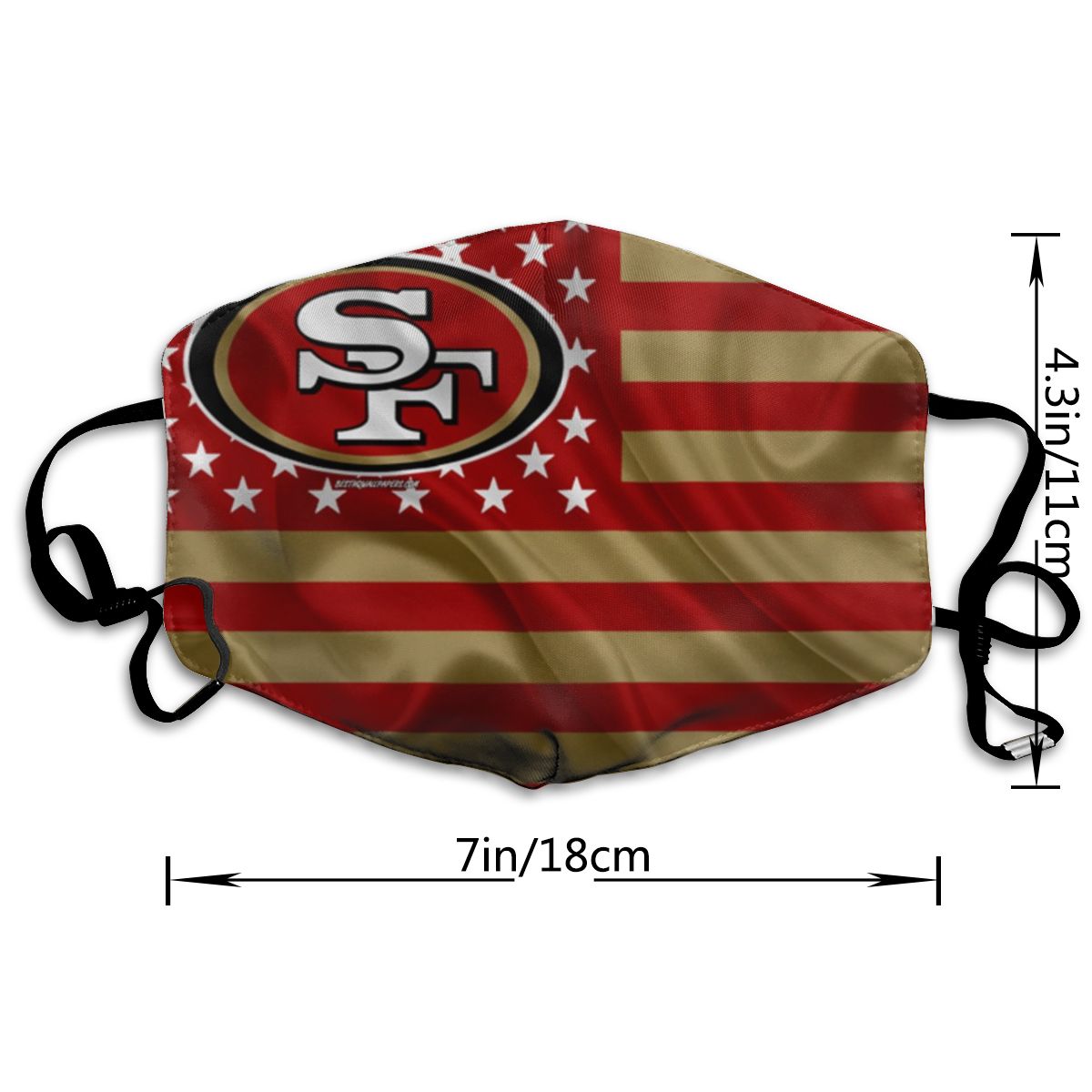 Print Football Personalized San Francisco 49ers Dust Masks Adult Youth Mask