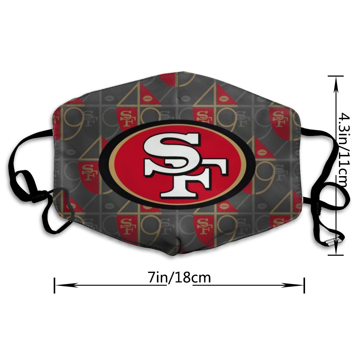 Print Football Personalized Dust Masks Design San Francisco 49ers Mask