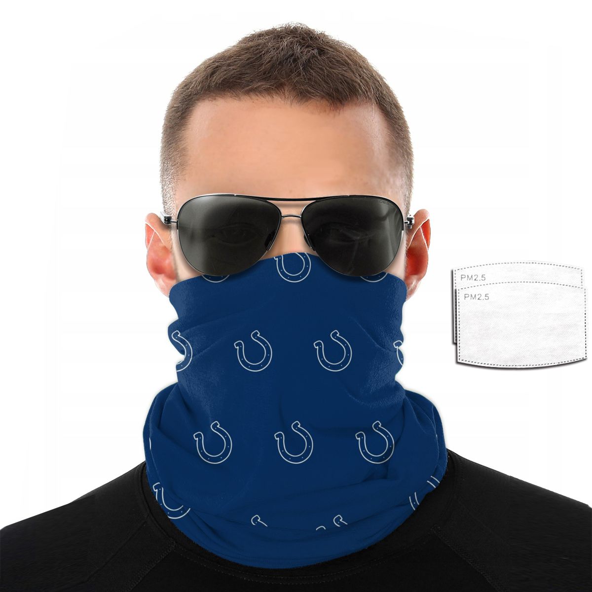 Reusble Mouth Cover Bandanas Indianapolis Colts Variety Head Scarf Face Mask With PM 2.5 Filter