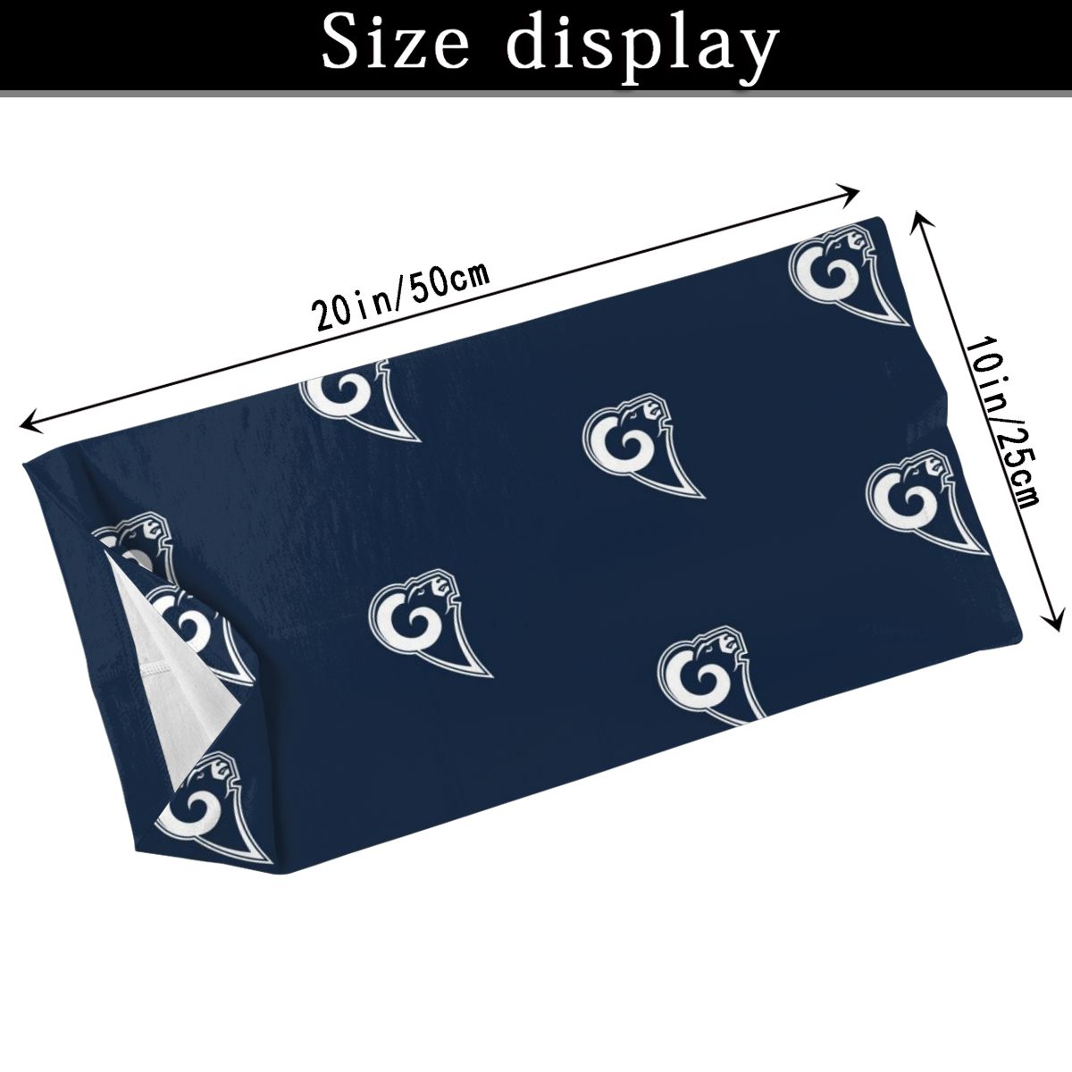 Reusble Mouth Cover Bandanas Los Angeles Rams Variety Head Scarf Face Mask With PM 2.5 Filter