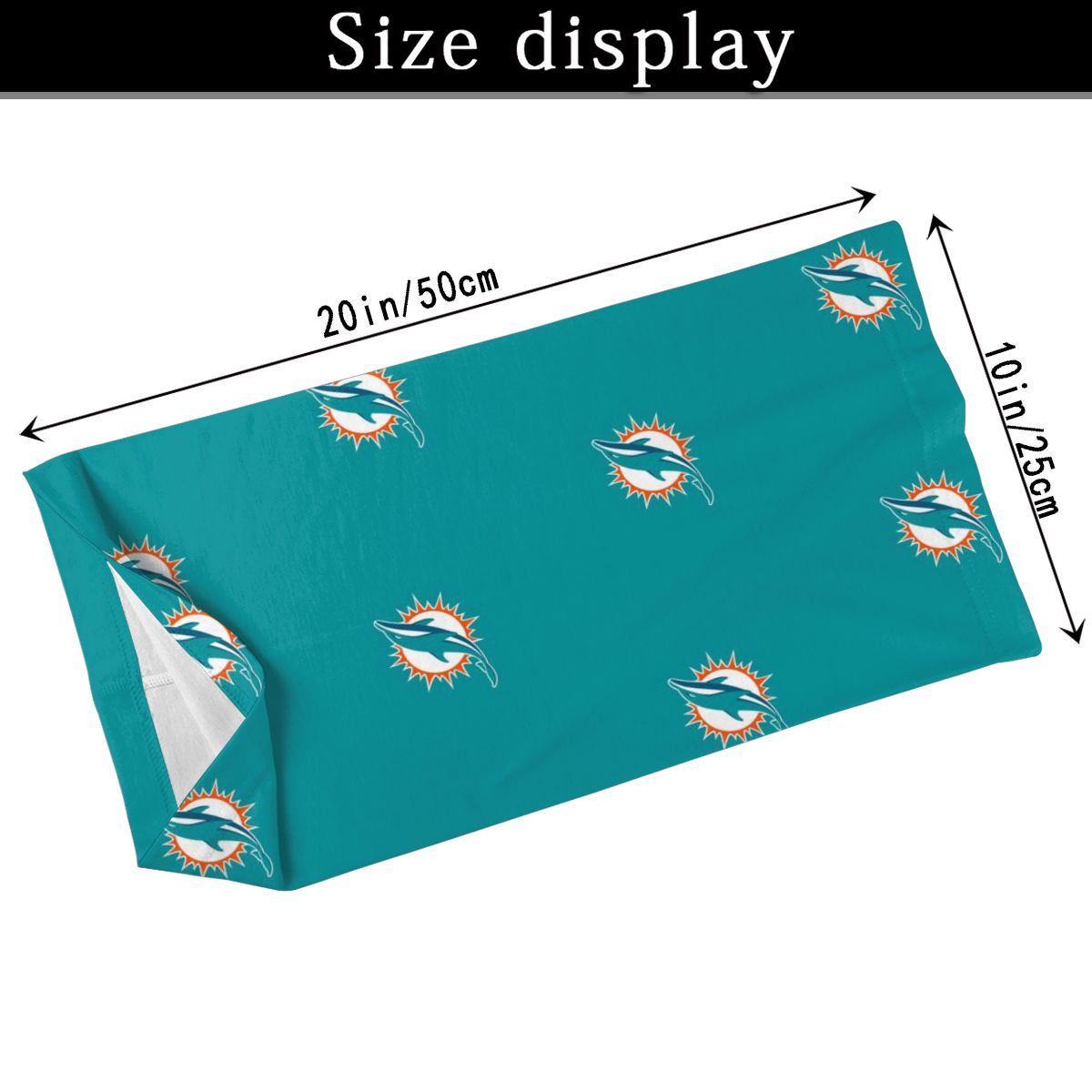 Reusble Mouth Cover Bandanas Miami Dolphins Variety Head Scarf Face Mask With PM 2.5 Filter