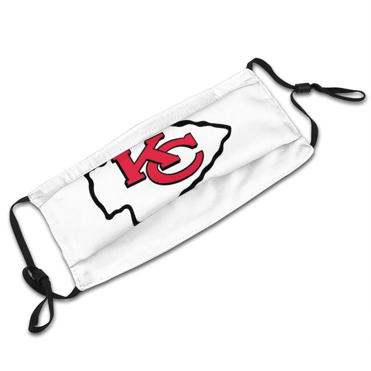 Print White Football Personalized Kansas City Chiefs Adult Dust Mask With Filters PM 2.5