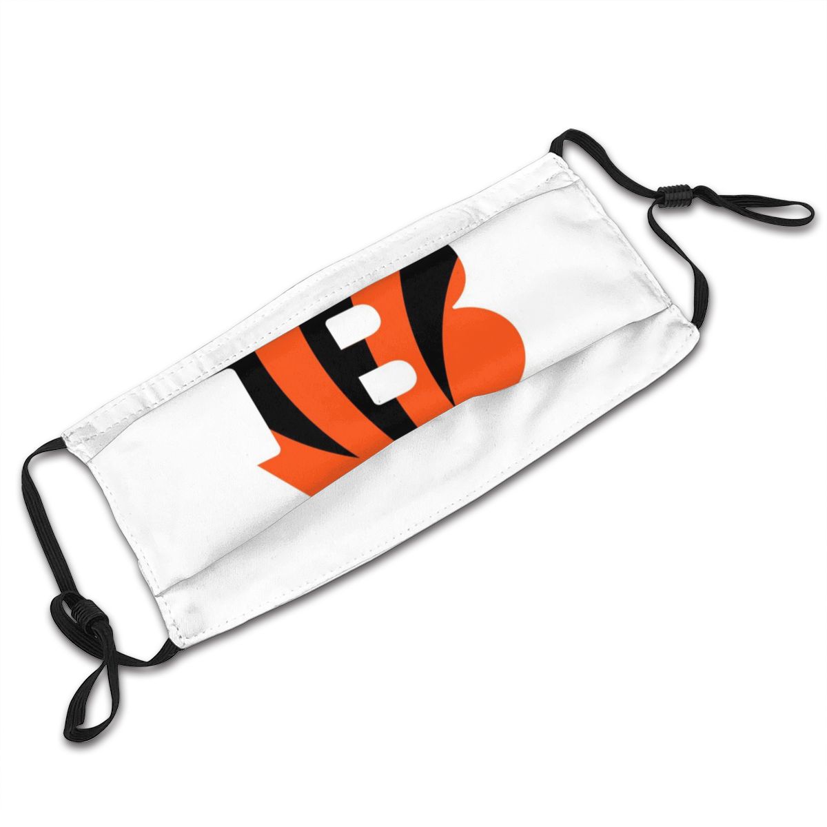 White Print Football Personalized Cincinnati Bengals Adult Dust Mask With PM 2.5 Filters